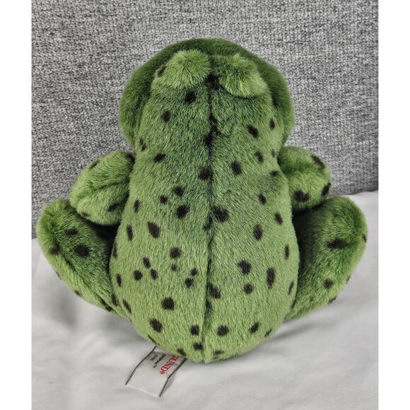 GUND VINTAGE 80's GREEN JEREMIAH "SITTING BULLFROG PLUSH" TOY CROAKING RATTLE 8" - Picture 2 of 9